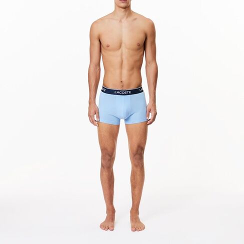 Lacoste Mens Cotton Stretch Essentials Trunks 3 pack in Saudi Arabia