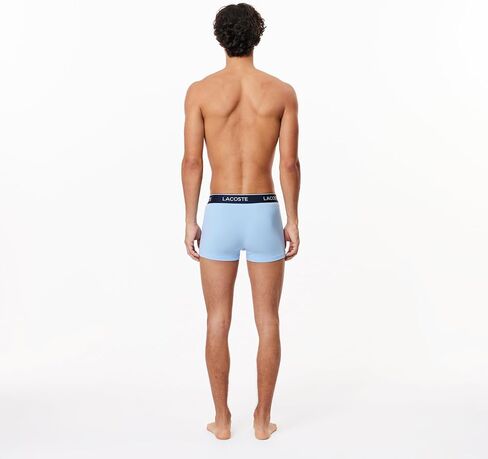 Lacoste Mens Cotton Stretch Essentials Trunks 3 pack in Saudi Arabia
