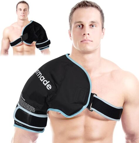 Shoulder Ice Pack Rotator Cuff Cold Therapy, Shoulder Pain Relief Reusable Large Gel Ice Packs for Shoulder Injuries, Hot Cold Shoulder Compression for Men Women Left Right Rotator Cuff Relief in Kuwait