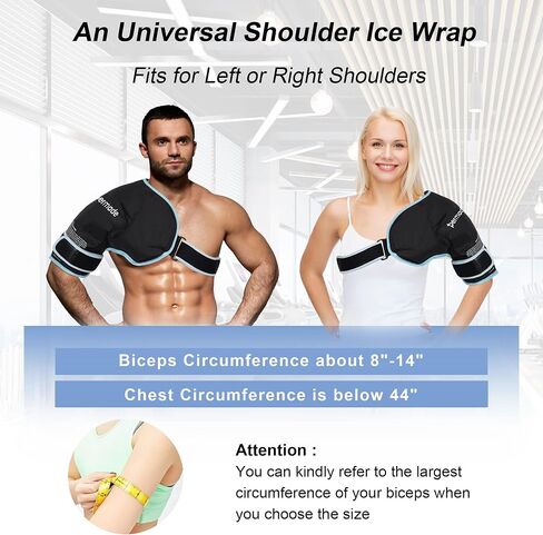 Shoulder Ice Pack Rotator Cuff Cold Therapy, Shoulder Pain Relief Reusable Large Gel Ice Packs for Shoulder Injuries, Hot Cold Shoulder Compression for Men Women Left Right Rotator Cuff Relief in Kuwait