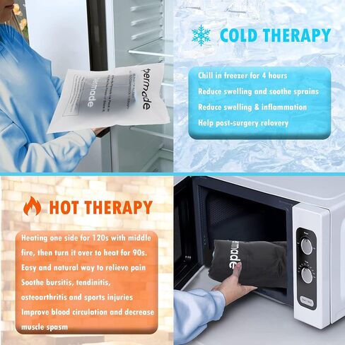 Shoulder Ice Pack Rotator Cuff Cold Therapy, Shoulder Pain Relief Reusable Large Gel Ice Packs for Shoulder Injuries, Hot Cold Shoulder Compression for Men Women Left Right Rotator Cuff Relief in Kuwait