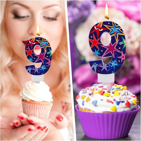 Birthday Number Candles, Inside Party Decorative Number Candle Cake Topper Candle Feelings Theme Party Decorations for Cartoon Birthday Party Supplies (Number 7) in Saudi Arabia
