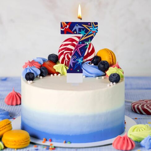 Birthday Number Candles, Inside Party Decorative Number Candle Cake Topper Candle Feelings Theme Party Decorations for Cartoon Birthday Party Supplies (Number 7) in Saudi Arabia