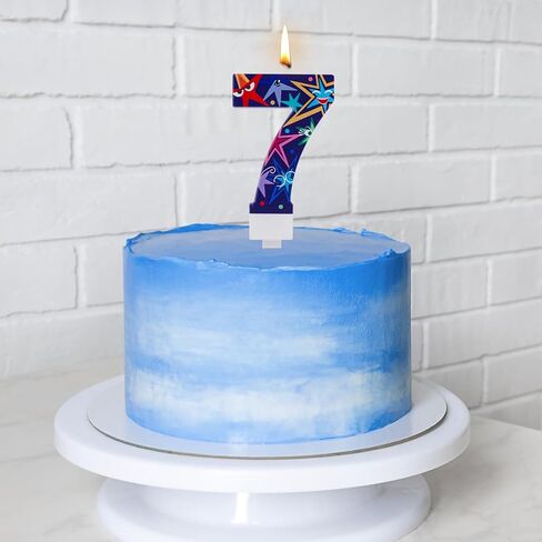 Birthday Number Candles, Inside Party Decorative Number Candle Cake Topper Candle Feelings Theme Party Decorations for Cartoon Birthday Party Supplies (Number 7) in Saudi Arabia