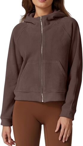 QINSEN Womens Full Zipper Hoodies Fleece Lined Collar Pullover Cozy Long Sleeve Sweatshirts in Saudi Arabia