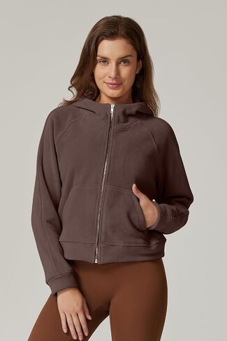 QINSEN Womens Full Zipper Hoodies Fleece Lined Collar Pullover Cozy Long Sleeve Sweatshirts in Saudi Arabia