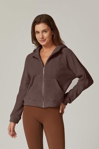QINSEN Womens Full Zipper Hoodies Fleece Lined Collar Pullover Cozy Long Sleeve Sweatshirts in Saudi Arabia