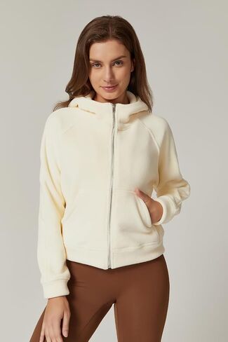 QINSEN Womens Full Zipper Hoodies Fleece Lined Collar Pullover Cozy Long Sleeve Sweatshirts in Saudi Arabia