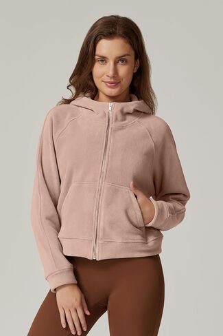 QINSEN Womens Full Zipper Hoodies Fleece Lined Collar Pullover Cozy Long Sleeve Sweatshirts in Kuwait