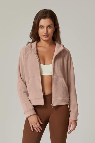 QINSEN Womens Full Zipper Hoodies Fleece Lined Collar Pullover Cozy Long Sleeve Sweatshirts in Kuwait