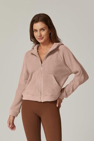 QINSEN Womens Full Zipper Hoodies Fleece Lined Collar Pullover Cozy Long Sleeve Sweatshirts in Kuwait