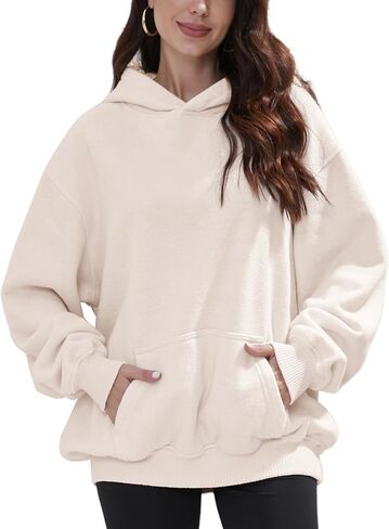 Womens Oversized Hoodies Sweatshirts Loose Fit Heavyweight Fleece Hooded Pullover Tops Sweaters Fashion Outfits 2024 in Saudi Arabia