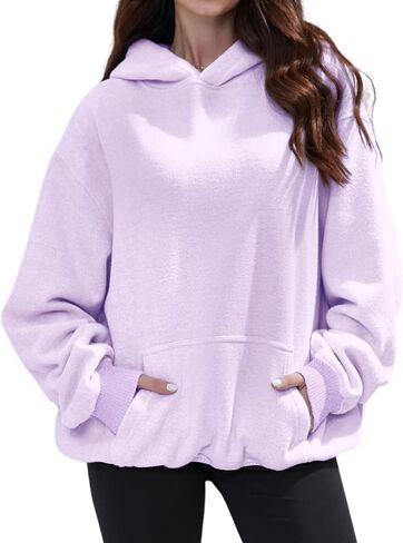 Womens Oversized Hoodies Sweatshirts Loose Fit Heavyweight Fleece Hooded Pullover Tops Sweaters Fashion Outfits 2024 in Saudi Arabia