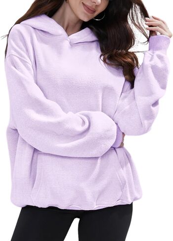 Womens Oversized Hoodies Sweatshirts Loose Fit Heavyweight Fleece Hooded Pullover Tops Sweaters Fashion Outfits 2024 in Saudi Arabia
