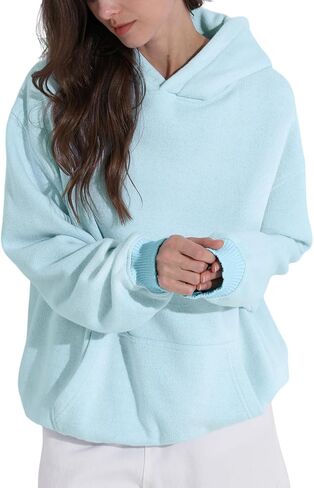 Womens Oversized Hoodies Sweatshirts Loose Fit Heavyweight Fleece Hooded Pullover Tops Sweaters Fashion Outfits 2024 in Saudi Arabia