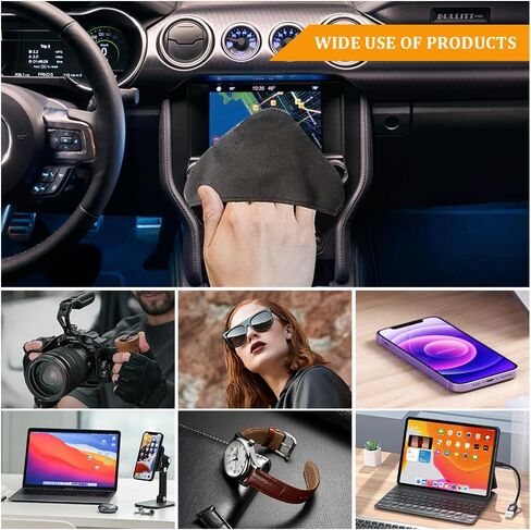Car Screen Cleaner, Car Screen Wipes, 4.33"×4.33" Round Microfiber Auto Screen Cleaning Pad, Car Accessories Vehicle Touchscreen Microfiber Cleaning Cloth for Car Dashboard Display (Round) in Kuwait