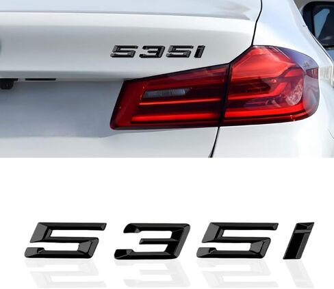 شعار السيارة متوافق مع غطاء صندوق السيارة الأسود اللامع 335i، شارة الشعار الخلفي، مادة ABS ممتازة in Kuwait
