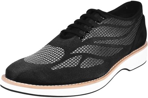 Mens Prom Shoes - Mens Canvas Textile and Suede Leather Lace up Casual Shoes in Kuwait