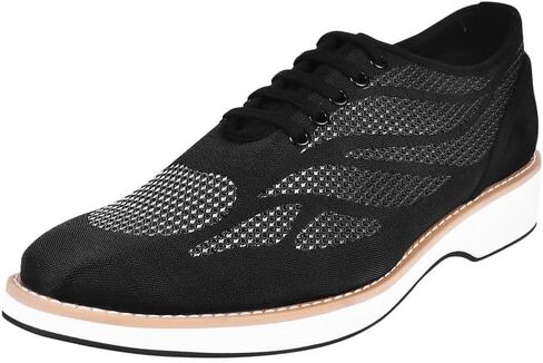 Mens Prom Shoes - Mens Canvas Textile and Suede Leather Lace up Casual Shoes in Kuwait