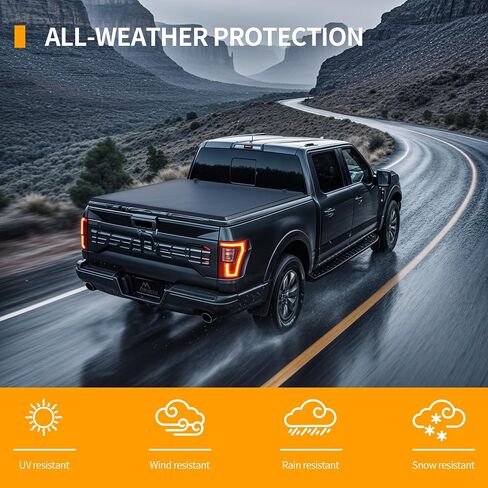 غطاء تونو لسرير الشاحنة الناعم القابل للطي من YINTATECH يناسب سيارة Chevy Silverado/GMC Sierra 1500 نمط هيكل جديد 2019-2025، سرير 5.8 قدم بدون باب خلفي متعدد المرونة، مقاوم للماء والغبار، موفر للوقود in Kuwait