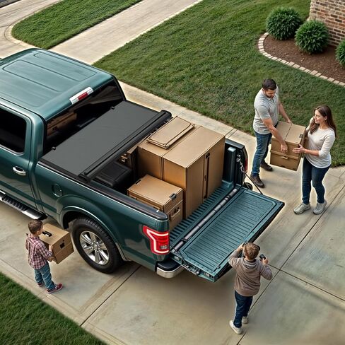 غطاء تونو لسرير الشاحنة الناعم القابل للطي من YINTATECH يناسب سيارة Chevy Silverado/GMC Sierra 1500 نمط هيكل جديد 2019-2025، سرير 5.8 قدم بدون باب خلفي متعدد المرونة، مقاوم للماء والغبار، موفر للوقود in Kuwait