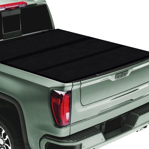 HY-SPEED Aluminium Hard Folding Truck Bed Tonneau Cover Compatible with 2019 2020 2021 2022 2023 2024 19 20 21 22 23 24 Silverado 1500 Sierra 1500 5.8 Ft Bed Tri Fold Style in Saudi Arabia