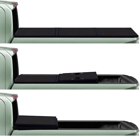 HY-SPEED Aluminium Hard Folding Truck Bed Tonneau Cover Compatible with 2019 2020 2021 2022 2023 2024 19 20 21 22 23 24 Silverado 1500 Sierra 1500 5.8 Ft Bed Tri Fold Style in Saudi Arabia