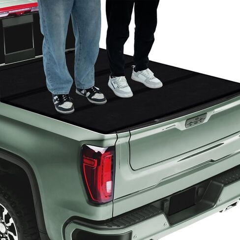 HY-SPEED Aluminium Hard Folding Truck Bed Tonneau Cover Compatible with 2019 2020 2021 2022 2023 2024 19 20 21 22 23 24 Silverado 1500 Sierra 1500 5.8 Ft Bed Tri Fold Style in Saudi Arabia
