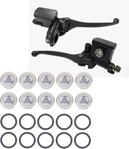 10 Pcs Master Cylinder Sight Glass, Brake Master Cylinder Sight Glass with O Ring for Motorcycle ATV (18MM) in Saudi Arabia