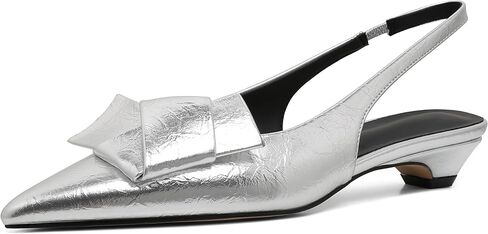 Women's Kitten Heels Black Heels Pumps Dress Shoes Low Heels Wedding Shoes Slingback Heels Pointed Toe Heels Bridal Shoes in Saudi Arabia