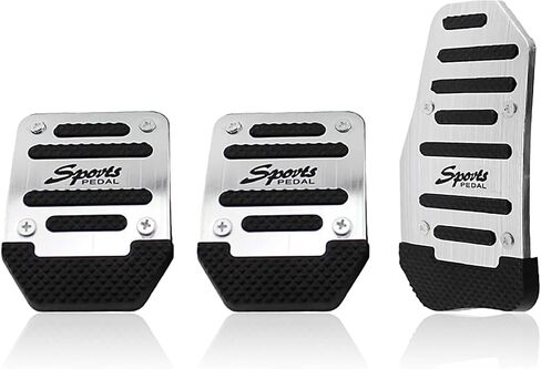 3 PCS Car Brake Pedal Cover, Anti-rubbing Metal Manual Vehicle Clutch Pedal Kits, Universal Automotive Accelerator Pedal Decorative Cover Accessories for Most Truck SUV Car (Red) in Saudi Arabia