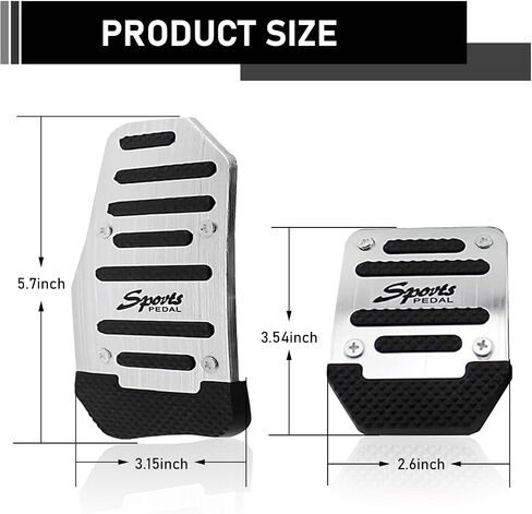3 PCS Car Brake Pedal Cover, Anti-rubbing Metal Manual Vehicle Clutch Pedal Kits, Universal Automotive Accelerator Pedal Decorative Cover Accessories for Most Truck SUV Car (Red) in Saudi Arabia