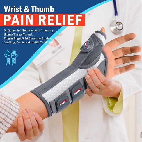 FEATOL 2 Pack Wrist Brace with Thumb Spica Splint for De Quervain's Tenosynovitis, Carpal Tunnel, Tendonitis, Arthritis-Thumb Brace for Pain Relief-Thumb Support for Left And Right Hand-Small/Medium in Saudi Arabia