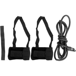 Kisangel 1Set Swim Ankle Straps Swim Training Tether Ankle Resistance Bands Swim Training Belts Swim Training Set Swimming Training Belt Swim Tether Black Fitness Tether Ankle Support
