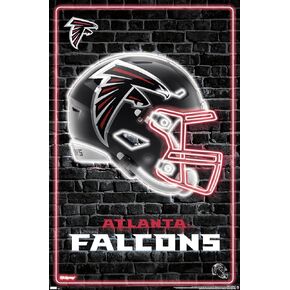Trends International NFL Atlanta Falcons - Neon Helmet 23 Wall Poster
