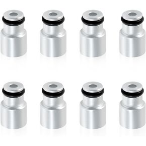 FUSCH 8Pcs LS3 LS7 LS9 L76 Shorty Fuel Injector Adapter Spacer to LS2 Intake Fuel Rail