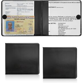 2 PCS Car Registration and Insurance Holder, 10.6''×4.8'' Essential Auto Card Glove Box Organizer with Closure, Vehicle Interior Accessories Perfect for Documents, Cards