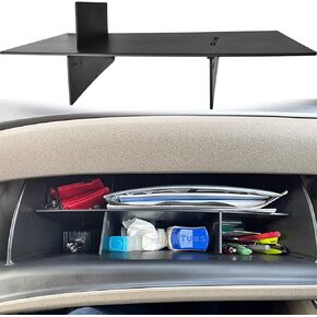TACORBO Glove Box Organizer Compatible with Honda Pilot 2016-2022 / Ridgeline 2017-2022 2023/ Passport 2019-2022 2023 Accessories, Insert Glove Compartment Black ABS Materials