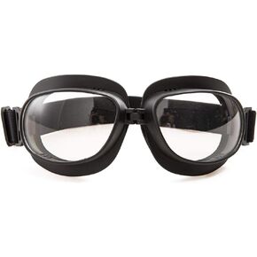 evomosa Motorcycle Goggles Vintage Pilot Goggles Retro Motocross Goggle Outdoor Eyewear Sports Glasses for Half Helmet