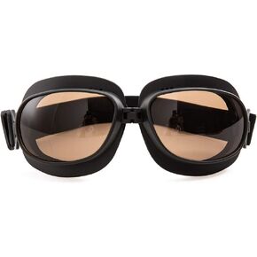 evomosa Motorcycle Goggles Vintage Pilot Goggles Retro Motocross Goggle Outdoor Eyewear Sports Glasses for Half Helmet