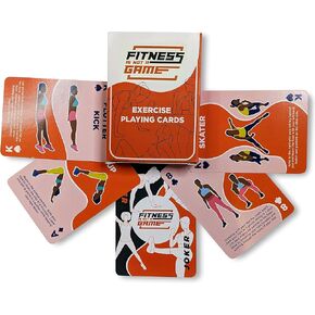 Fitness Is NOT A Game Exercise Playing Cards | 52-Card Deck | Bodyweight | All Fitness Levels | at-Home Workout