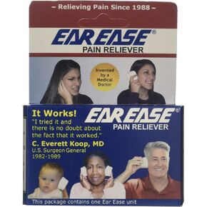 Ear Ease Pain Reliever for Adults, Children & Senior Citizens-Natural, Safe, Non-Invasive, Fast Acting & Effective Earache Relief from Sinus Pressure, Altitude Changes, Swimming, Allergies, Cold & Flu