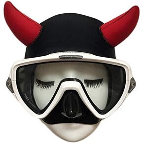 Scuba Diving Headband Devil 2mm Neoprene Wetsuit Hood for Women Youth Scuba Head Cover Dive Cap Surfing Thermal Hair Band for Kayaking Snorkeling Swimming Sailing Canoeing Water Sports