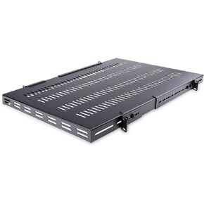 StarTech.com 1U Adjustable Vented Server Rack Mount Shelf - 250lbs - 19.5 to 38in & 1U Adjustable Vented Server Rack Mount Shelf - 175lbs - 19.5 to 38in Adjustable Mounting Depth Universal Tray