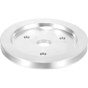 X AUTOHAUX Vehicle Crankshaft Pulley Short Water Pump Single Groove Crank Pulley for Chevy SBC 350 Engine
