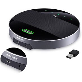 Bluetooth Conference Speaker and Microphone， Wireless Lound Speakerphone Portable for Car and Computer Home Office, Two Way Voice Clear, Compatible with Zoom, Teams, Skype
