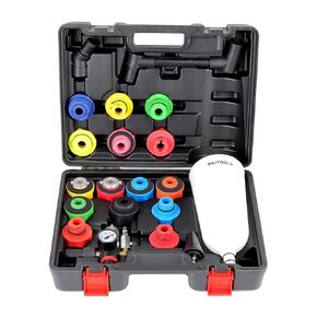 BILITOOLS Oil Funnel Set for Engine Oil Change, Automotive Engine Oil Dispenser Funnel Kit with 15 Adapters, One-Hand Operation