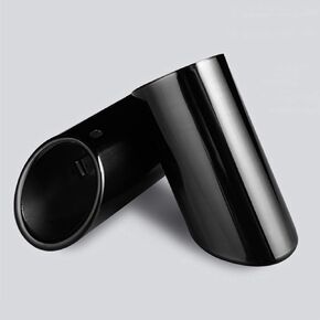 Dsycar Black Coated Polished Finish Stainless Steel Car Exhaust Muffler Tip Pipe Compatible with VW Volkswagen JETTA 2009-2018 / SAGITAR 2011-2015 / POLO 2012-2014 / GOLF 7 2013-2015 (Black)