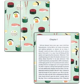 MightySkins Glossy Glitter Skin for Amazon Kindle Oasis 7" (9th Gen) - Sushi | Protective, Durable High-Gloss Glitter Finish | Easy to Apply, Remove, and Change Styles | Made in The USA