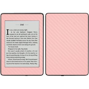 MightySkins Carbon Fiber Skin for Amazon Kindle Paperwhite 2018 (Waterproof Model) - Solid Baby Blue | Protective, Durable Textured Carbon Fiber Finish | Easy to Apply, Remove| Made in The USA